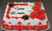 Bolo Fruta Morango com decoração em Rosas vermelhas de Chantilly opção para 15 anos !!!